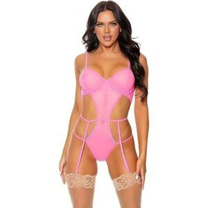 FORPLAY FEELS SO BRIGHT NEON‎ GARTERED TEDDY SMALL